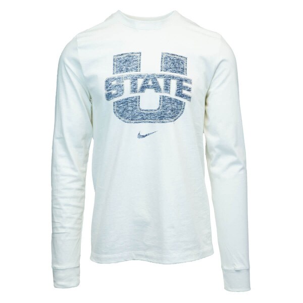 U-State Long-Sleeve White T-Shirt Navy